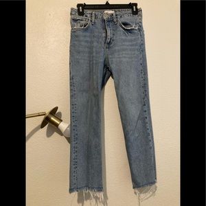 Zara straight leg jean cropped